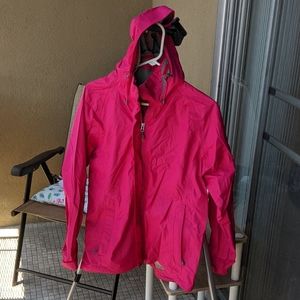 Pink LL Bean windbreaker rain jacket size M